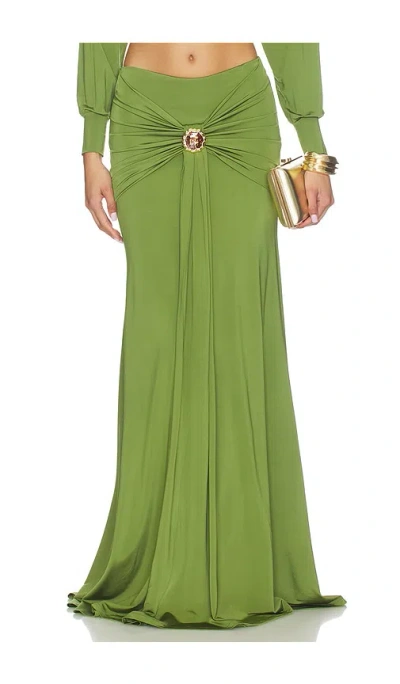 Patbo Intensity Jersey Maxi Skirt In Green