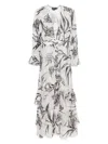 Patbo Iris Printed Maxi Robe Cover Up In White