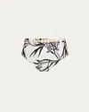 Patbo Iris Bead-trim Bikini Bottoms In Off White