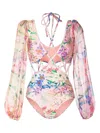 Patbo Iris Cut-out Bodysuit In Pink