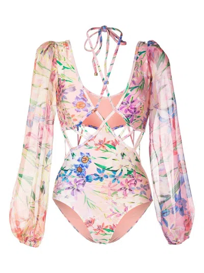 Patbo Iris Cut-out Bodysuit In Pink