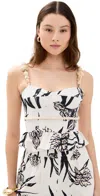Patbo Iris Peplum Top In Off White