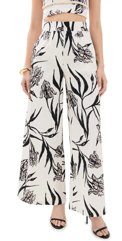 Patbo Iris Wide Leg Pants Off White
