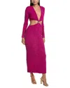 Patbo Jacquard Cut-out Maxi Dress In Pink