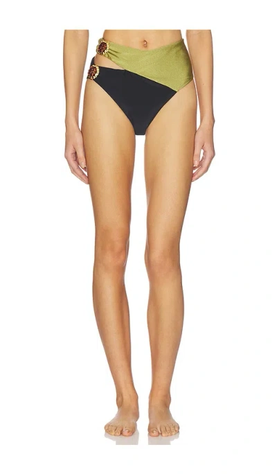 Patbo Jade High Waist Bikini Bottom In Multi