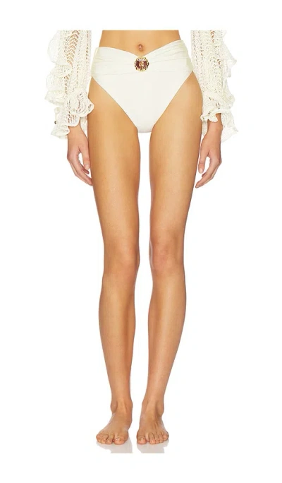 Patbo Jade High Waist Bikini Bottom In White