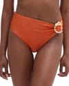 Patbo Jersey Sands Metallic Stone Bikini Bottom In Papric