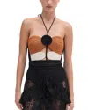 Patbo Jersey Sands Braided Bodysuit In Black