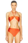 Patbo Jersey Sands Metallic Stone Bikini Bottom In Papric