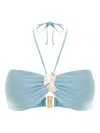 Patbo Shell-embellished Bandeau Bikini Top In Blue