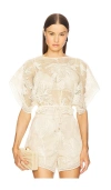 Patbo Joy Lace Top In Neutral