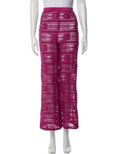 Pre-owned Patbo Lace Pattern Cover-up In Purple