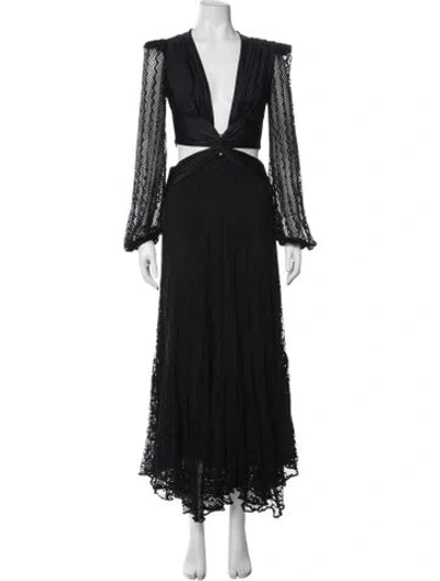 Pre-owned Patbo Lace Pattern Cutout Accent One-piece W/ Tags In Black