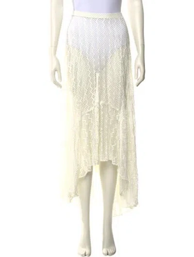 Pre-owned Patbo Lace Pattern Midi Length Skirt W/ Tags In Neutral