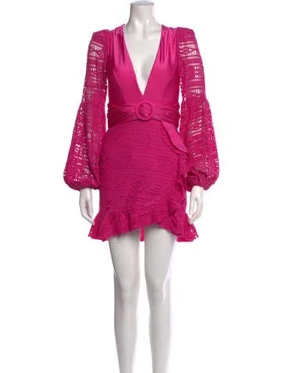 Pre-owned Patbo Lace Pattern Mini Dress W/ Tags In Pink