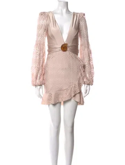Pre-owned Patbo Lace Pattern Mini Dress W/ Tags In Pink