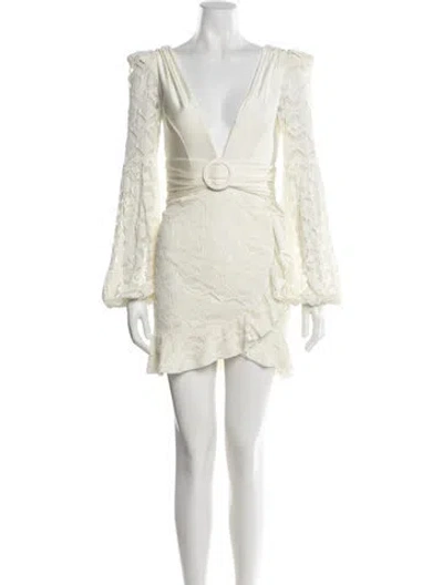 Pre-owned Patbo Lace Pattern Mini Dress W/ Tags In White