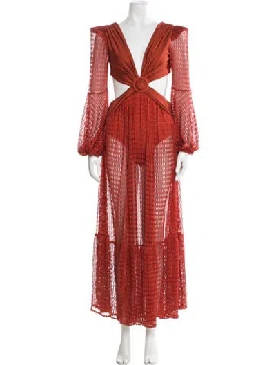 Pre-owned Patbo Lace Pattern Ruffle Embellishment Cover-up