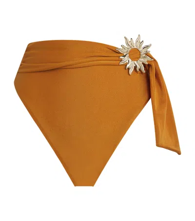 Patbo Lagoa Belt Bikini Bottoms In Brown
