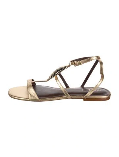 Pre-owned Patbo Leather T-strap Sandals In Multicolor