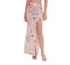 Patbo Lily Flower Beach Cover-up Skirt In Orange