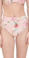 Patbo Lily Flower High Waist Bikini Bottoms Orange In Orange