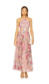 Patbo Maxikleid Lily Flower In Pink