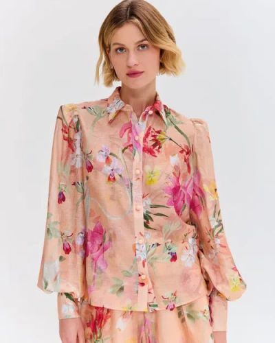 Patbo Lily Flower Shirt In Orange