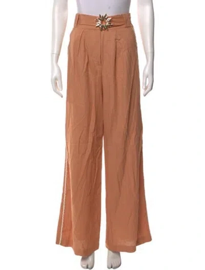 Pre-owned Patbo Linen Wide Leg Pants In Neutral
