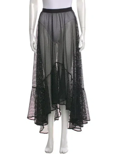 Pre-owned Patbo Long Skirt In Black