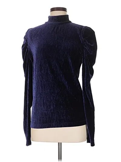 Pre-owned Patbo Long Sleeve Top Blue Turtleneck Tops