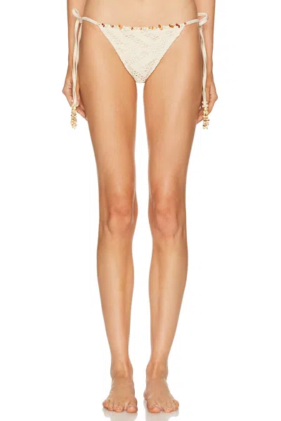 Patbo Lycra Mesh Bikini Bottom In Neutral