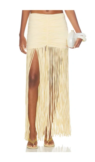 Patbo Lyria Jersey Long Skirt In Yellow