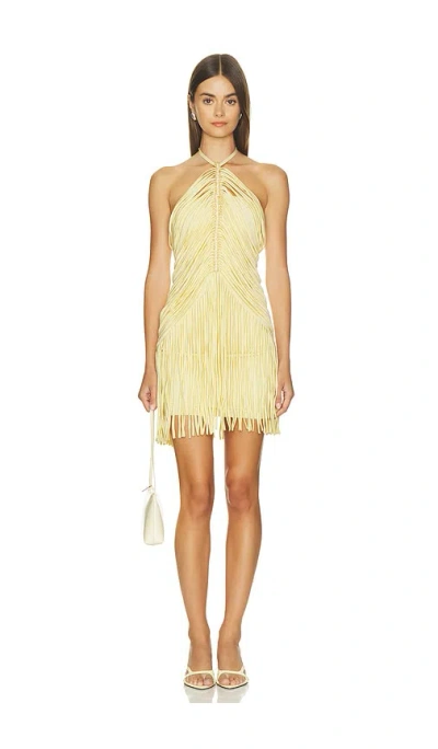 Patbo Lyria Jersey Short Dress In Yellow