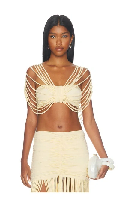 Patbo Lyria Jersey Top In Yellow