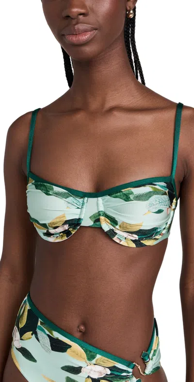 Patbo Magnolia Underwire Bikini Top Green Multi