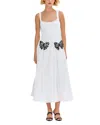 Patbo Merian 3d Butterfly Dress In Off White