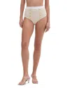 Patbo Lily Floral Print High Rise Bikini Bottom In Off White