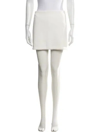 Pre-owned Patbo Mini Skirt In Neutrals/white