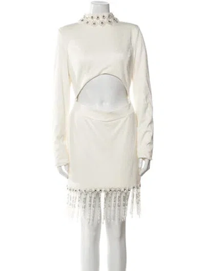 Pre-owned Patbo Mock Neck Mini Dress W/ Tags In Neutral