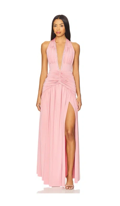 Patbo Moonlight Jersey Gown In Pink