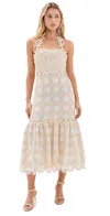 Patbo Crochet Midi Dress In Off White