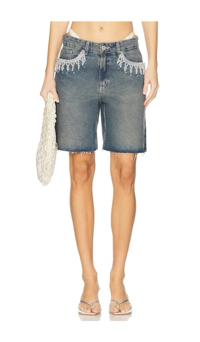 Patbo Nostalgic Sky Denim Short In Multicolor