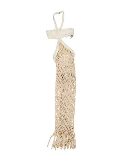 Pre-owned Patbo Nylon Long Dress In Neutral
