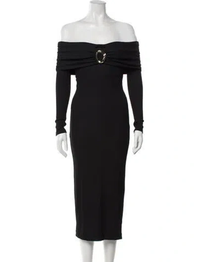 Pre-owned Patbo Off-the-shoulder Midi Length Dress W/ Tags In Blue