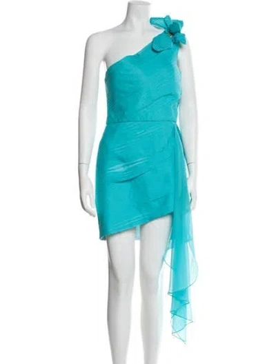 Pre-owned Patbo One-shoulder Long Dress In Blue