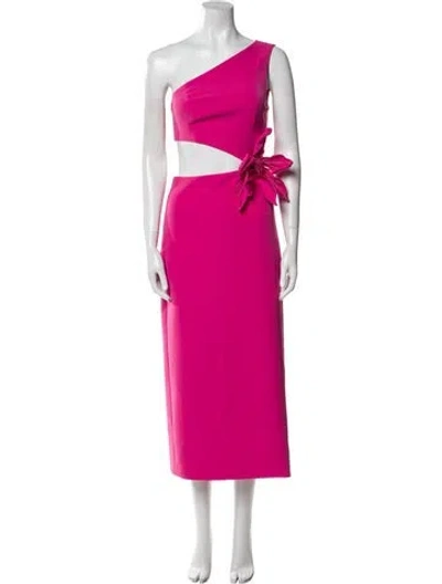 Pre-owned Patbo One-shoulder Long Dress In Pink