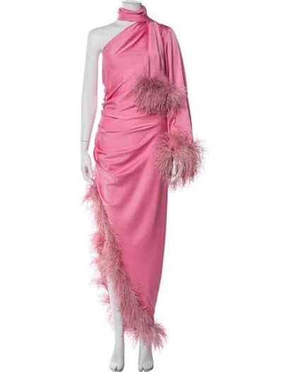 Pre-owned Patbo One-shoulder Long Dress In Pink