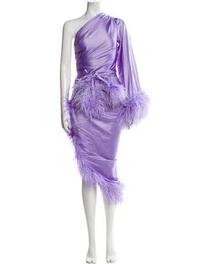 Pre-owned Patbo One-shoulder Long Dress W/ Tags In Purple