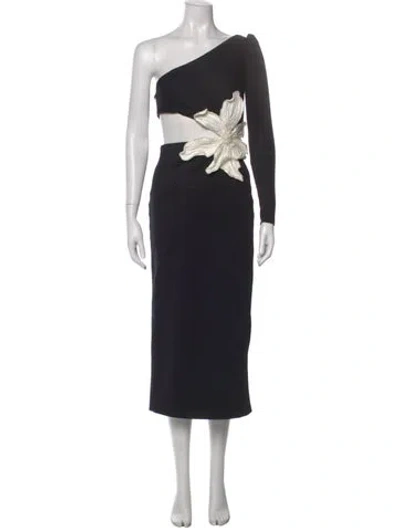 Pre-owned Patbo One-shoulder Midi Length Dress W/ Tags In Black